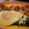Poached egg, asparagus and bacon